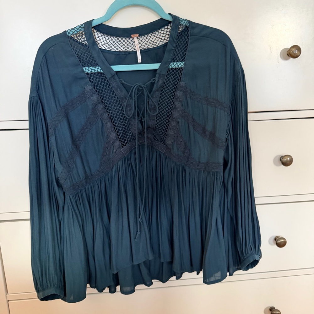 Free People Flowy Long Sleeve Top